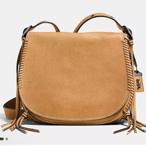 Coach Handbags - COACH 1941 Whiplash Pebble Leather Whipstich & Fringew/Rivets Saddle